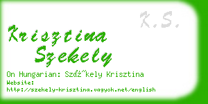 krisztina szekely business card